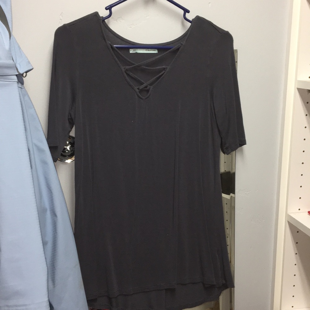 V neck tie up Maurice’s too